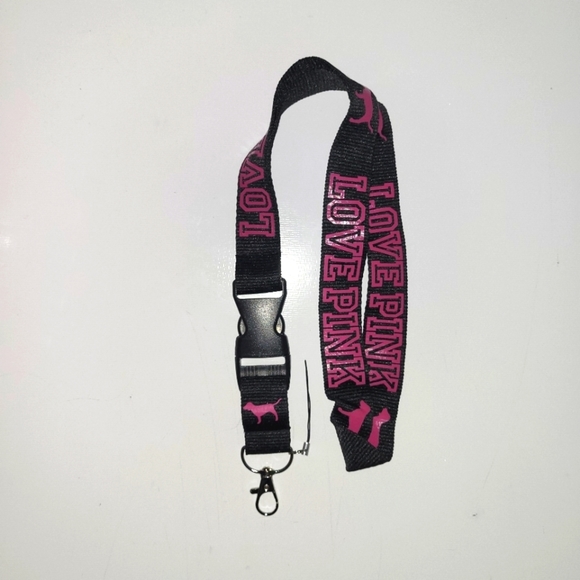 2 Car Keys Holder Love PINK Victoria's Secret One Size Lanyard with Clip - Picture 5 of 7